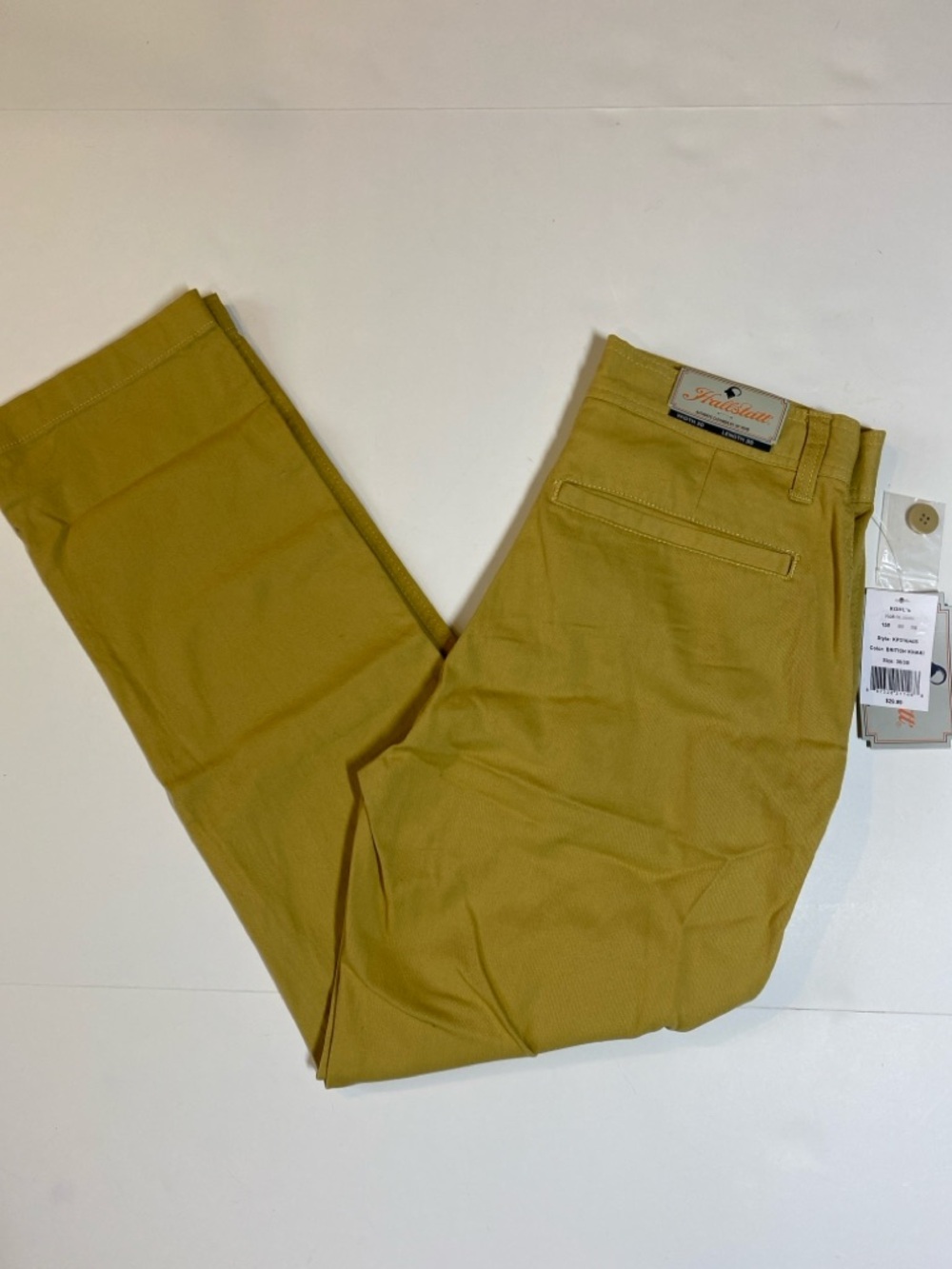 Hallstatt Mens SZ 42/30 British Khaki Flat Front Casual Pants New D6e